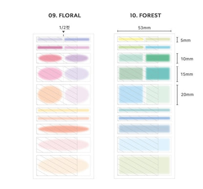 韓國Index Highlighter Sticky Memo - Rainbow Collection (可書寫）