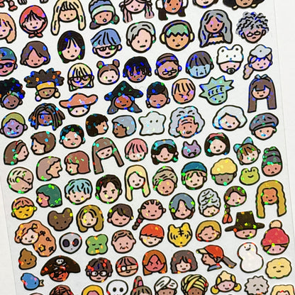 世間萬物圖鑑貼紙合集 - 大家的臉