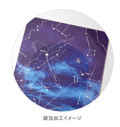 日本Ryuryu  天空や時間銀箔加工透明書簽卡片系列 - 星宿 [ Pre-order]