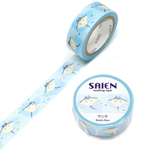 日本Saien 和紙 7 米長紙膠帶 - 愉快的魔鬼魚