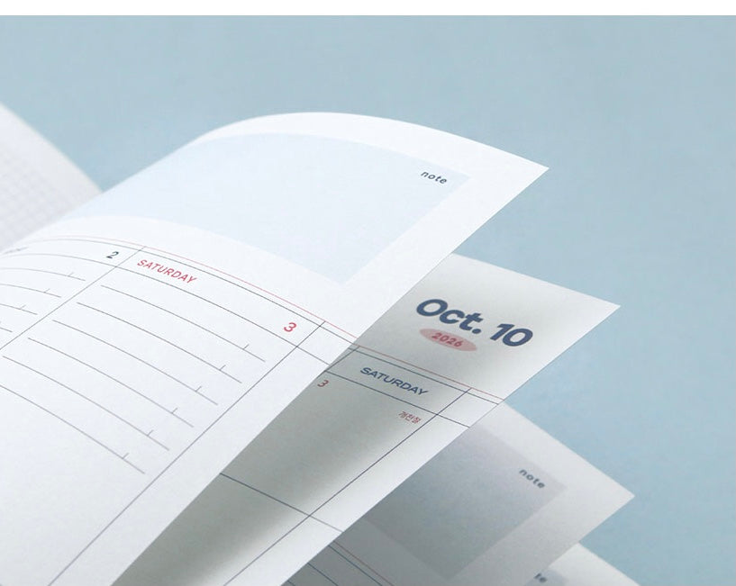 2026 韓國Record On A5 Size   🌈 Monthly + Weekly月週計劃 (預購商品)