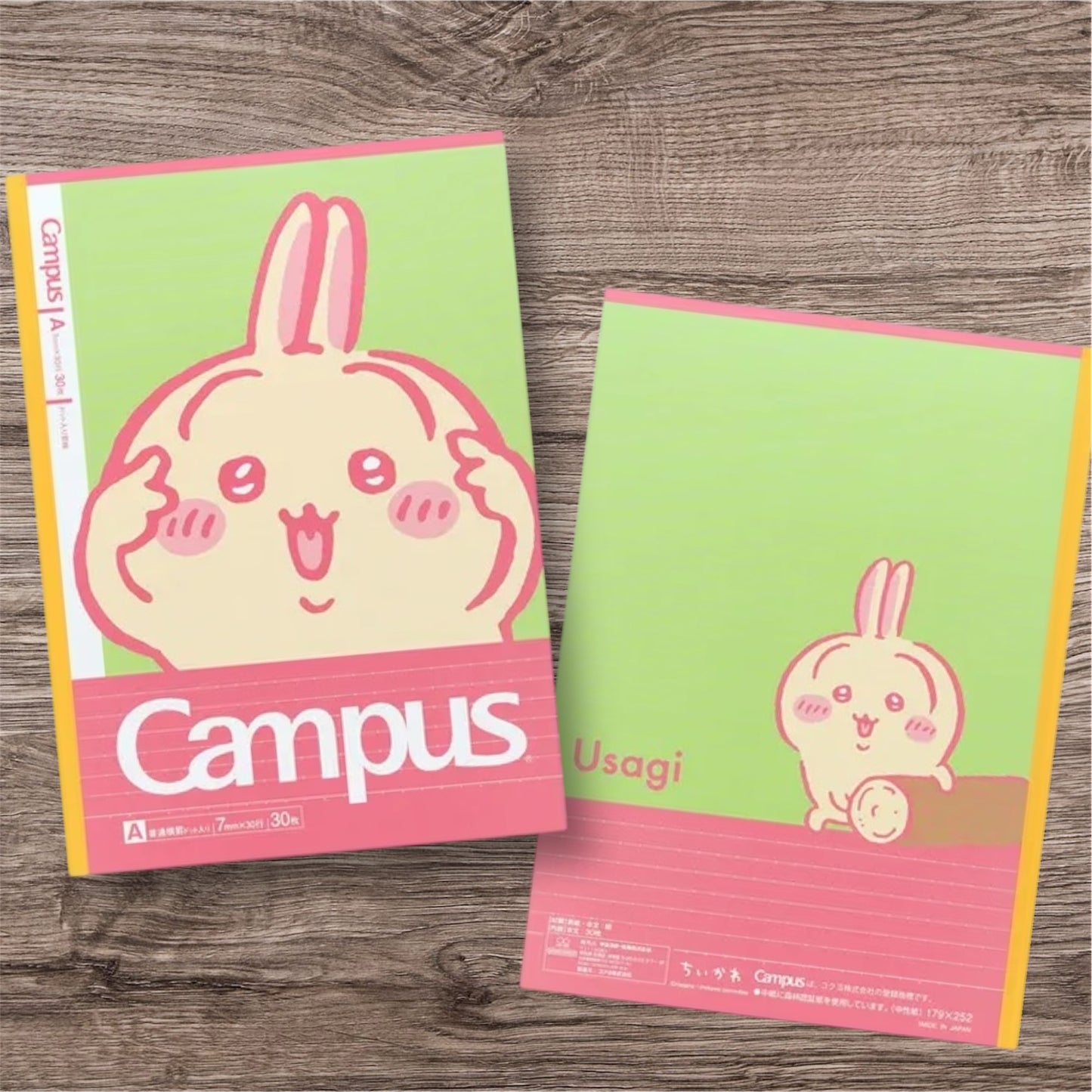 Chiikawa x Campus 大頭照片系列橫線筆記本套裝 - 一套5 入* [預購貨品，下單後14天出貨]