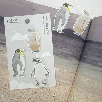 水族館限定 海洋文具 - 企鵝朋友index memo