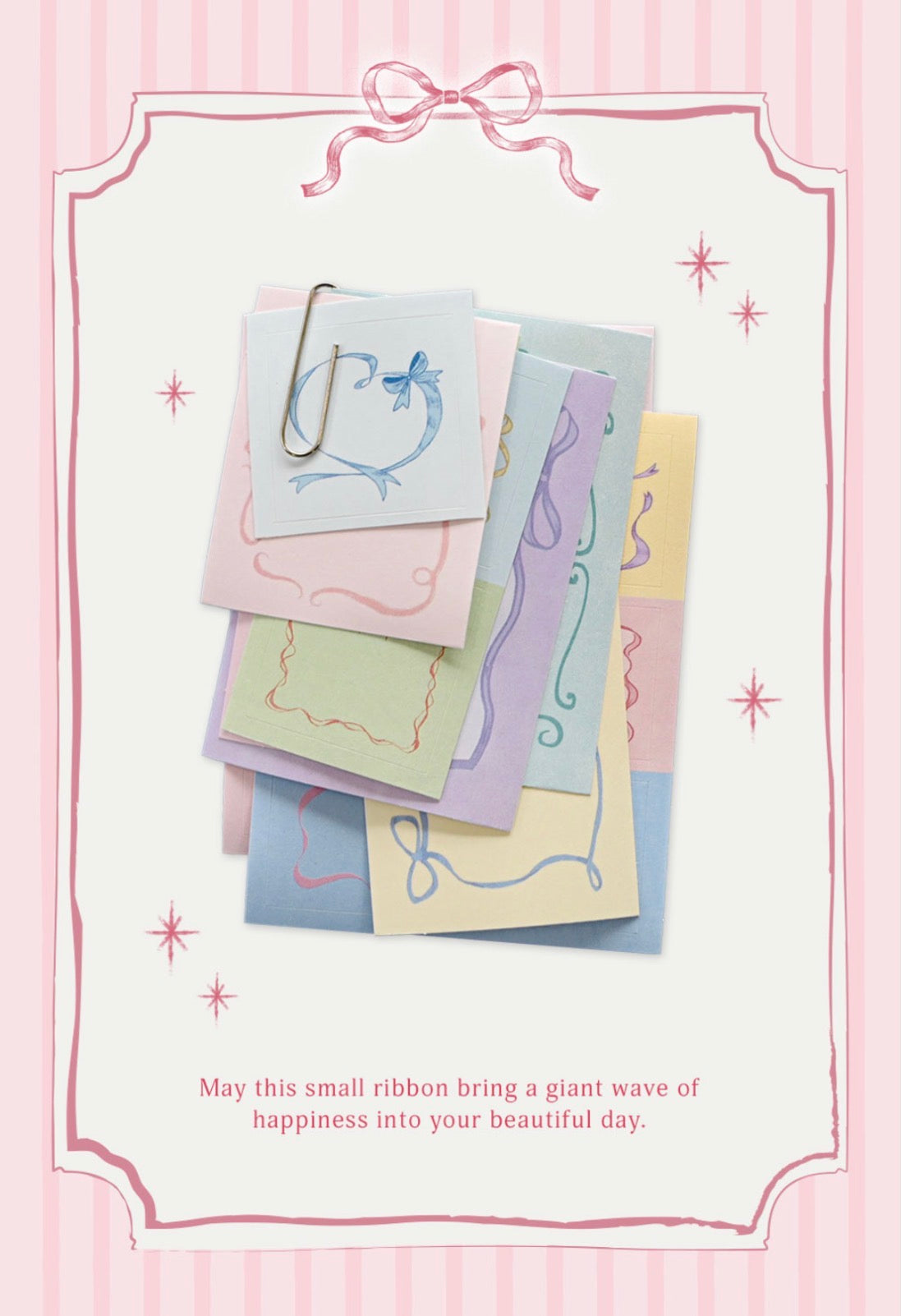 韓國Monolike 絲帶框框拼貼素材包 Ribbon Label Stickers Pack *可書寫* [預購貨品，下單後14天出貨]
