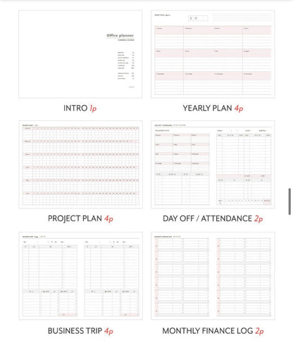 韓國Iconic Office Planner 月周計劃無時效Schedule * [預購貨品，下單後14天出貨]