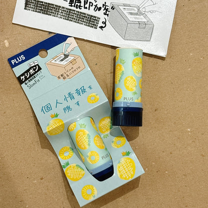 日本 Plus 輕便個人情報保密印 Summer 限定版 - 蜜桃🍑菠蘿🍍車厘子🍒