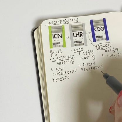 韓國Glen 我的航班Airport Code 紙膠帶* [預購貨品，下單後14天出貨]