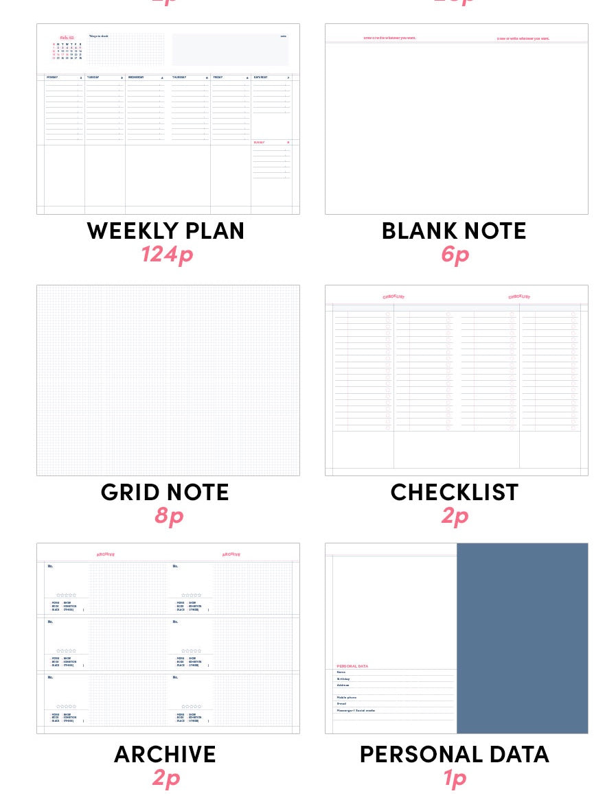 2026 韓國Record On A5 Size   🌈 Monthly + Weekly月週計劃 (預購商品)