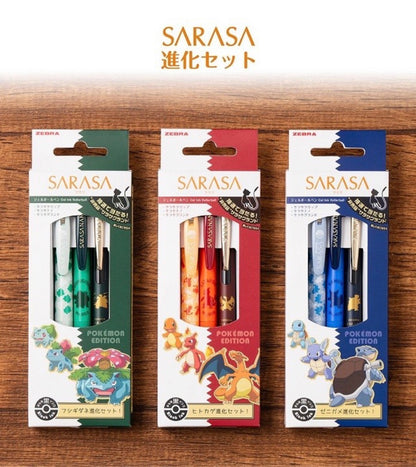 30 週年紀念，限量版Zebra Sarasa x Pokemon 聯乘特別版：一套3 枝進化套裝