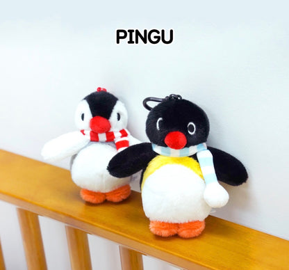 韓國企鵝家族Pingu Collection 毛公仔匙扣 - 暖暖圍巾[預購貨品，下單後14天出貨]