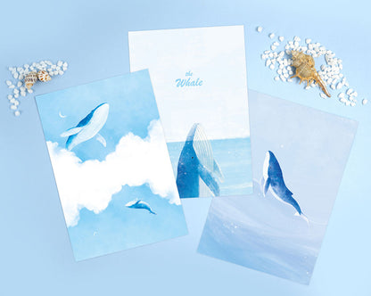 韓國雲彩鯨魚Note Pad  - 2 款選擇 (預購貨品，下單後14天出貨)