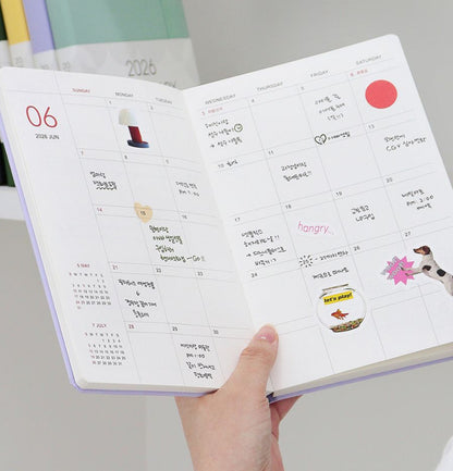 韓國Indigo 2026 Schedule - Year of Rainbow 🌈 月+週計劃版本* [預購貨品，下單後14天出貨]