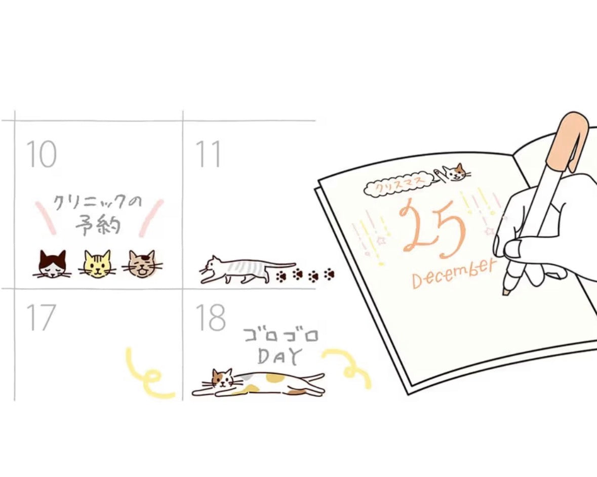 《已有墨水，無需印台》日本Designphil Paintable Stamp : 貓咪款 ［預購貨品］
