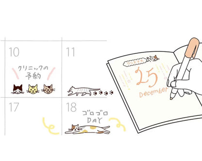 《已有墨水，無需印台》日本Designphil Paintable Stamp : 貓咪款 ［預購貨品］
