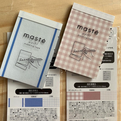 日本 Maste 5段式可逐格撕和紙便條簿 (整張有黏力)