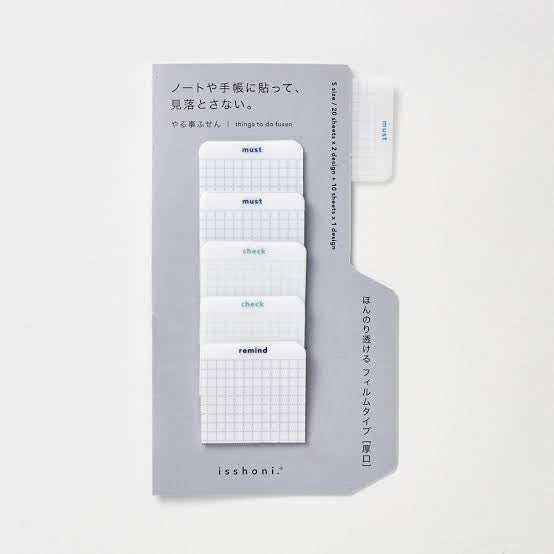日本Isshoni 加厚半透明可書寫Mini Index便條貼 - Things To Do