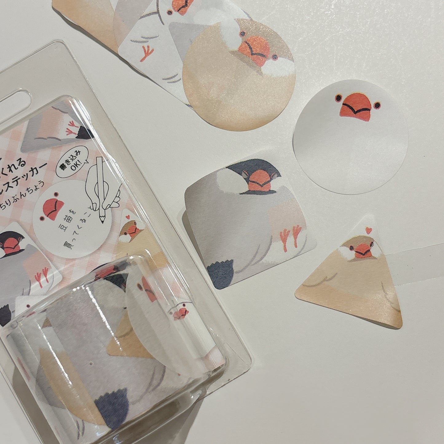 日本bande可書寫和紙貼紙 - 肥肥的文鳥們
