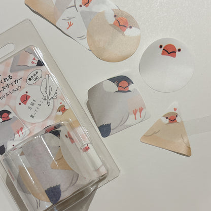 日本bande可書寫和紙貼紙 - 肥肥的文鳥們