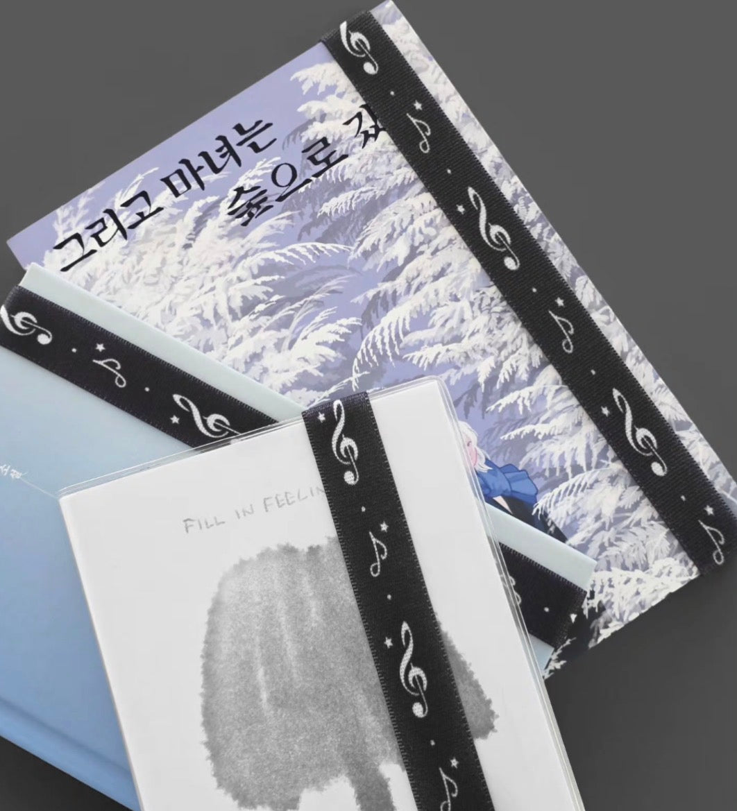 韓國Glen 手帳日記本彈性綁帶Note Band :音符 《預購貨品，下單後兩星期到貨 》