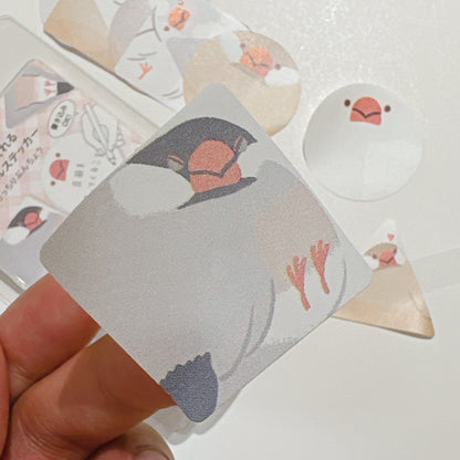 日本bande可書寫和紙貼紙 - 肥肥的文鳥們