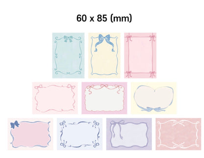 韓國Monolike 絲帶框框拼貼素材包 Ribbon Label Stickers Pack *可書寫* [預購貨品，下單後14天出貨]