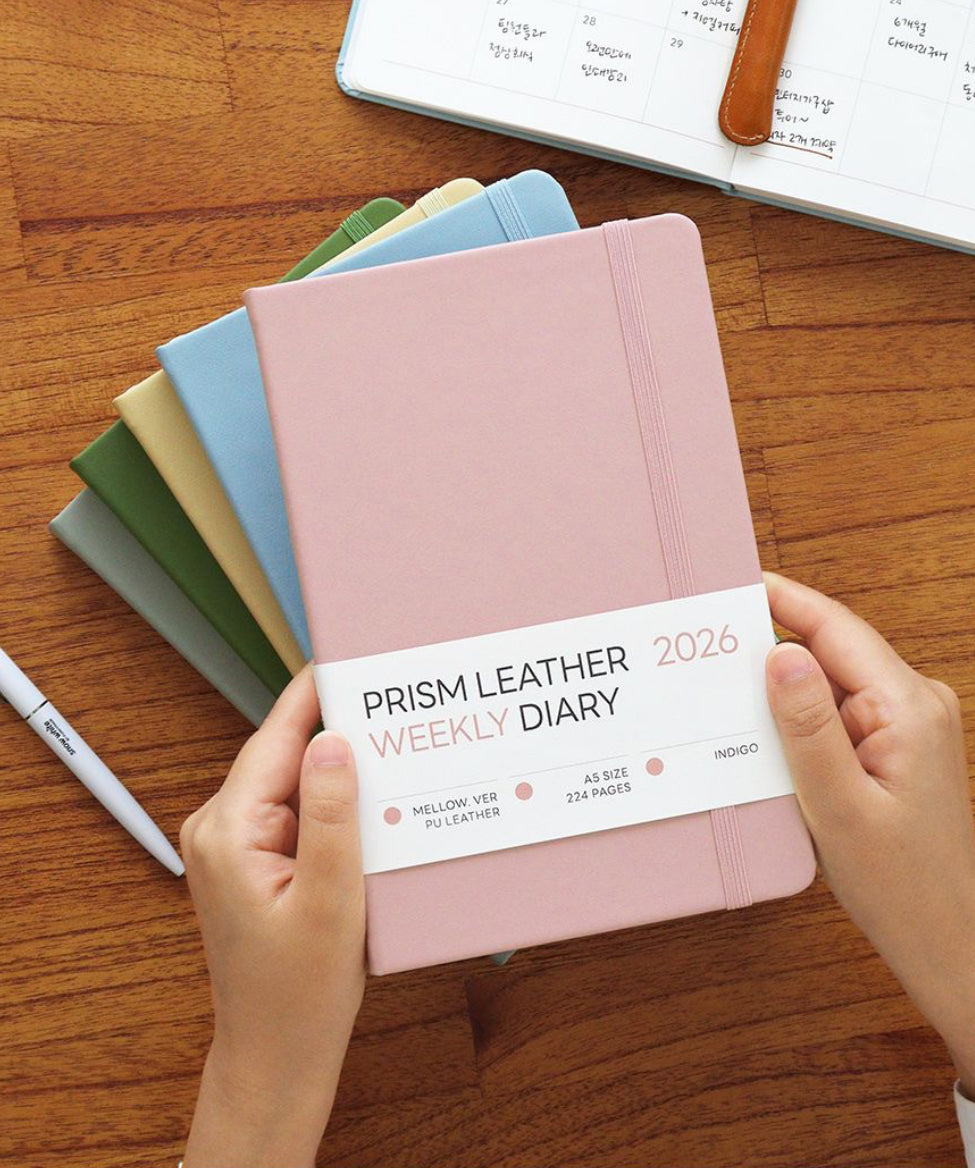 韓國 2026 Beverly月周計劃皮革封面A5 SCHEDULE -  5 色選擇  [預購貨品，下單後14天出貨]