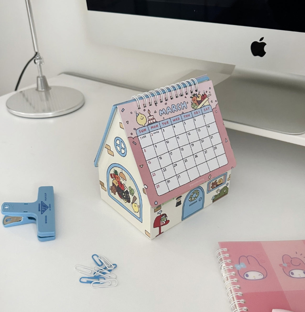 韓國Second Morning 檸檬屋仔月曆收納箱2 合1  (預購貨品，下單後14天出貨)