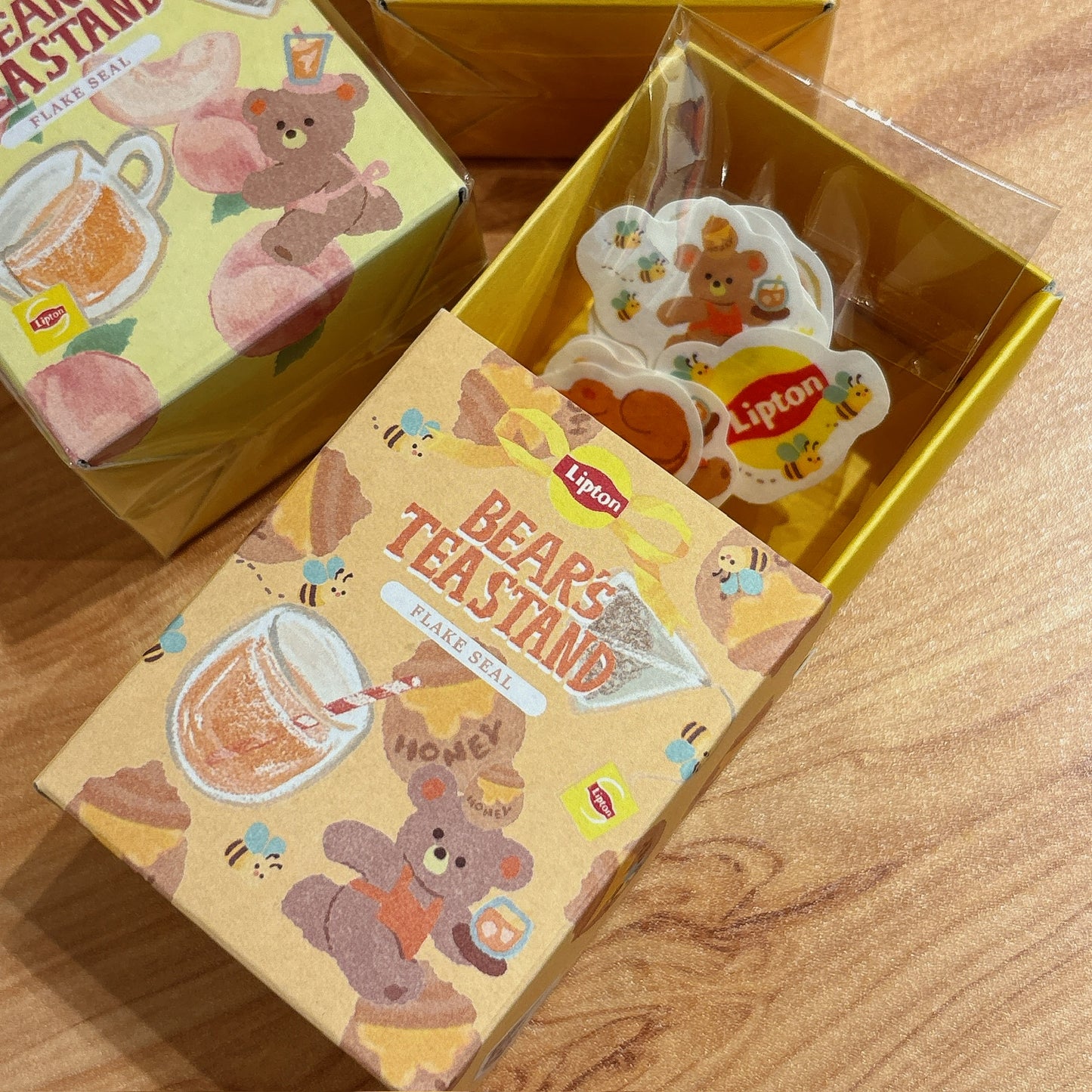 <限定商品> 日本Lipton 聯乘古川紙盒熊仔貼紙