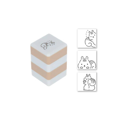 日本層層疊Corner☆Stamp 自帶墨印章第二彈 - 小松鼠🐿️