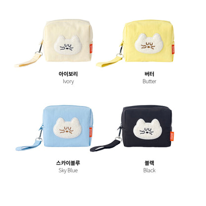 韓國Romane Mogry 貓咪 Square Pouch - 4 色選擇  * [預購貨品，下單後14天出貨]