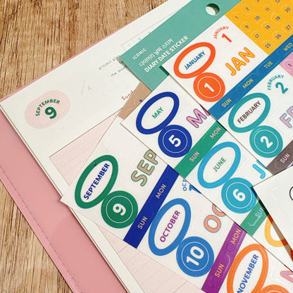 韓國 Diary Date Stickers 日期貼紙