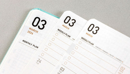 韓國2026 Ardium Pocket Schedule 月週計劃 - 4 色選擇 [預購貨品，下單後14天出貨]