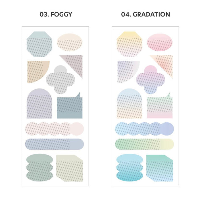 Index Point Sticky Memo  - 可書寫  (Warm, Cool, Foggy, Gradation)