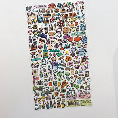 世間萬物圖鑑貼紙合集 - 美味嘉年華