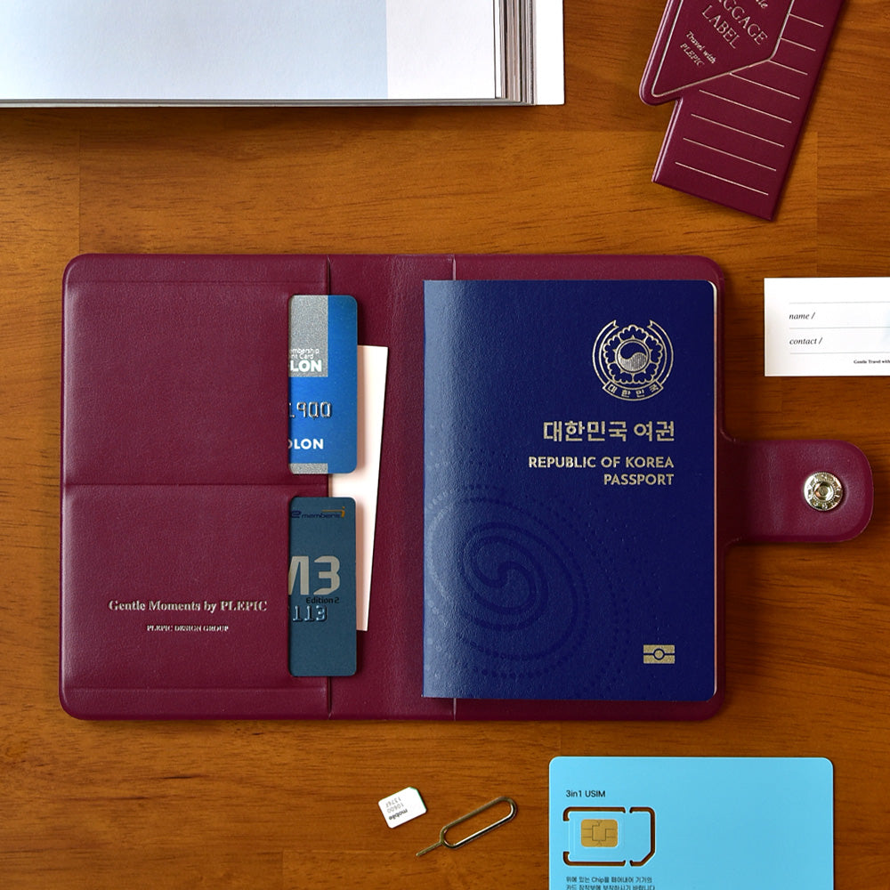 韓國Life Stationery Gentle Travel RFID 防盜護照保護套   (預購商品)