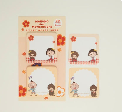 日本Monchichi x 櫻桃小丸子有黏貼力Memo [預購貨品］