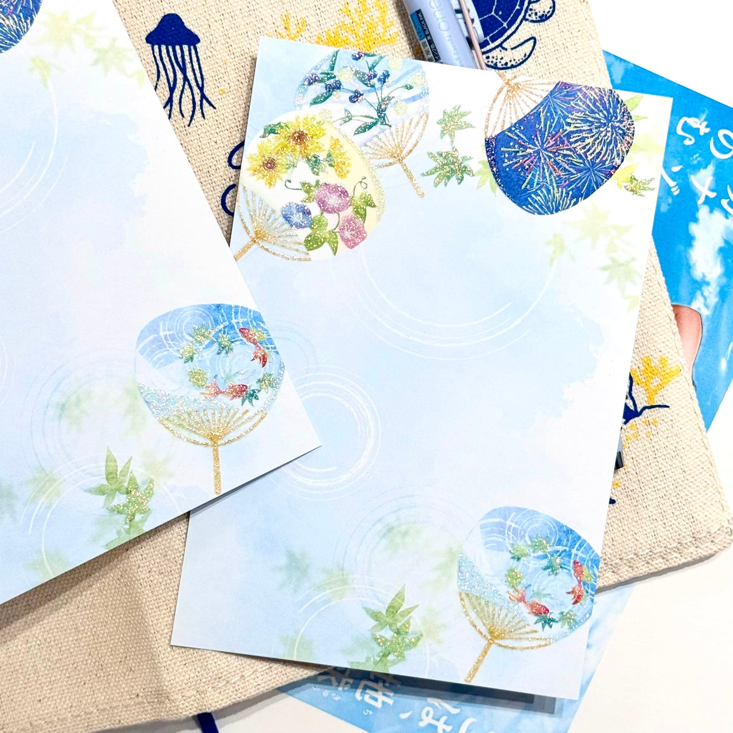 日本Hallmark 夏日庭園硬卡明信片