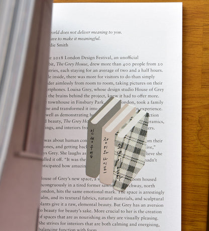 韓國Life Stationery Sticky Pattern Book 書本造型 Index Memo - 12 色選擇 * [預購貨品，下單後14天出貨]