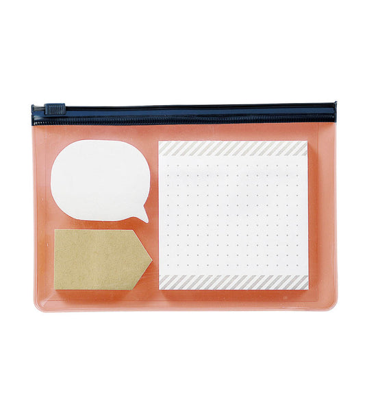 日本Maruzu 透明 Zip袋便條貼套裝 - 2 色選擇