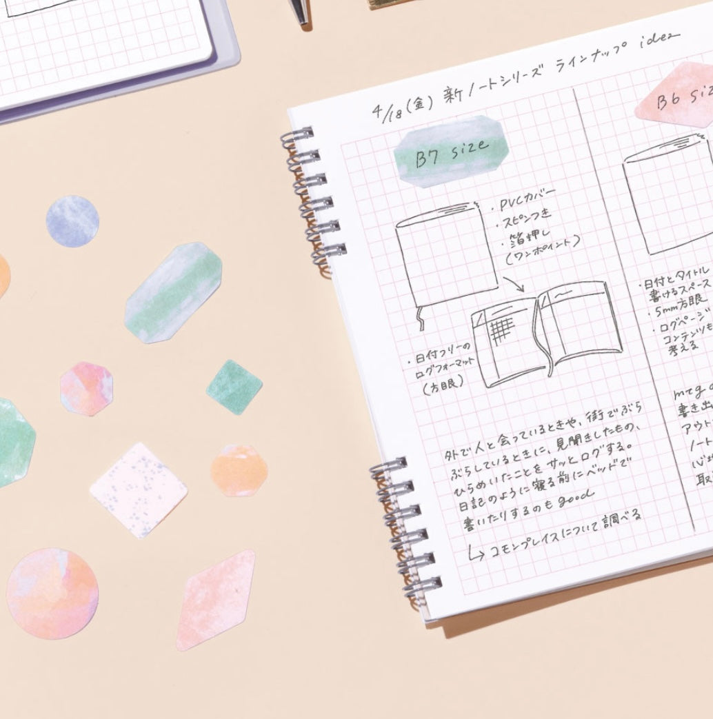 日本Iroha Quarry Stones 和紙貼紙包 - 粉色水晶