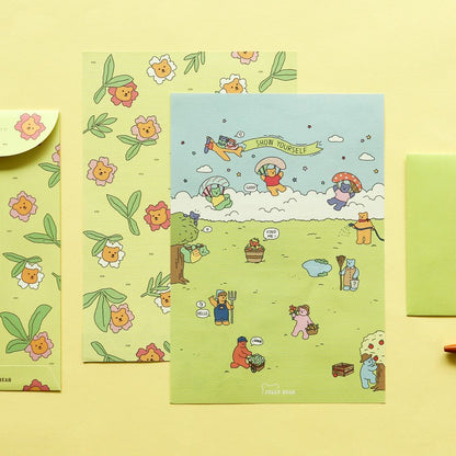 韓國 Jelly Bear 信紙套裝 - 4種設計  [預購貨品，下單後14天出貨]