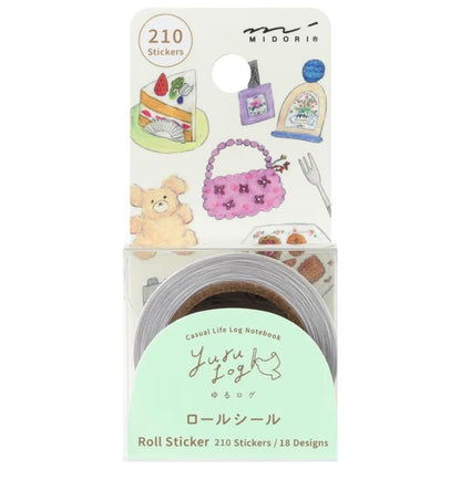 日本Designphil Yuru Log 卷裝貼紙 - 高貴女士日記
