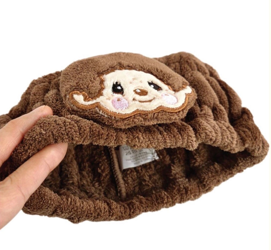 新品自動9 折‼️日本Monchichi 毛絨絨 Towel Hair Band - [預購貨品］