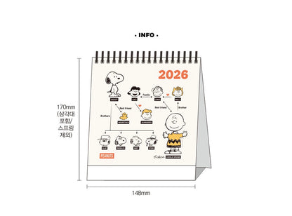 My Snoopy World 懷舊花生漫畫 2026 桌上月曆 [預購貨品，下單後14天出貨]