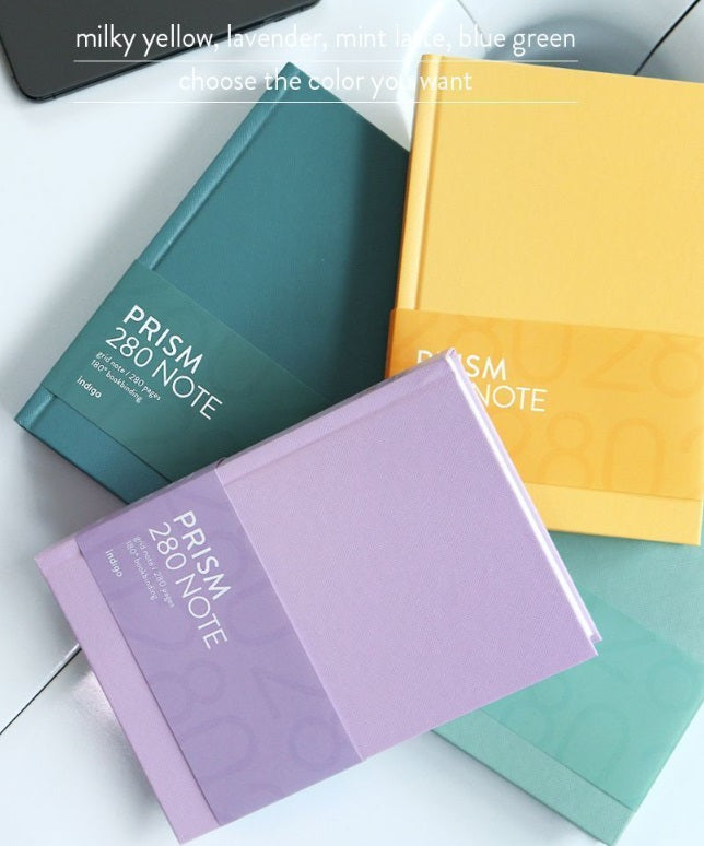 Prism 加厚 280頁 Notebook - 四種顏色封面 (預購商品)