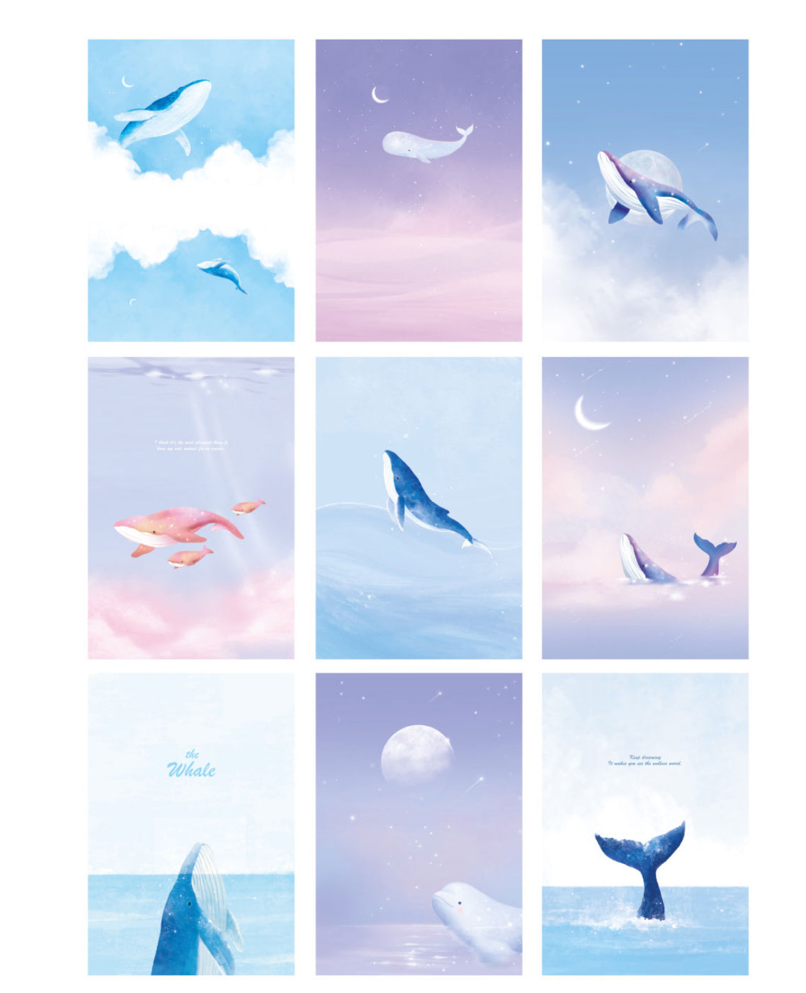 韓國雲彩鯨魚Note Pad  - 2 款選擇 (預購貨品，下單後14天出貨)