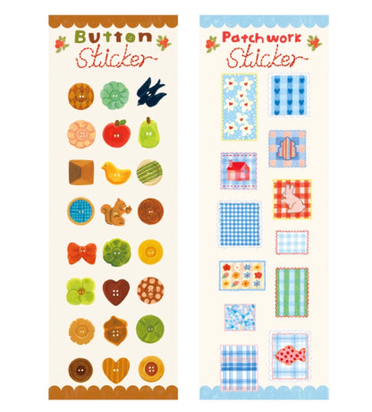 韓國Osoli Studio 彩色編織日記貼紙: Buttons  (預購貨品，下單後14天出貨)