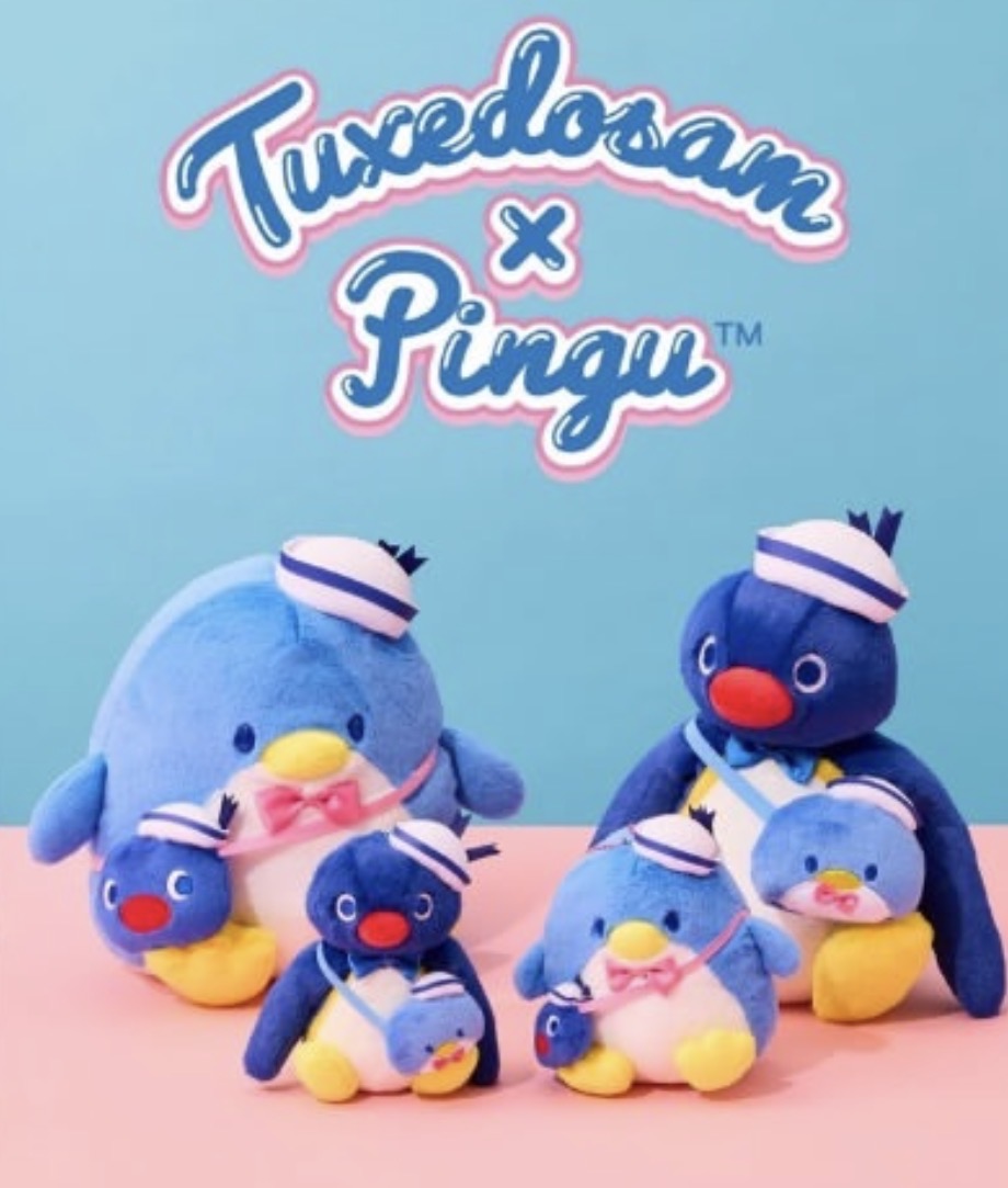 《早鳥訂購88 折‼️》日本45 週年限定版 Pingu x Sanrio Tuxedosam 聯乘：Pingu 公仔匙扣 [預購貨品，兩星期後寄出］