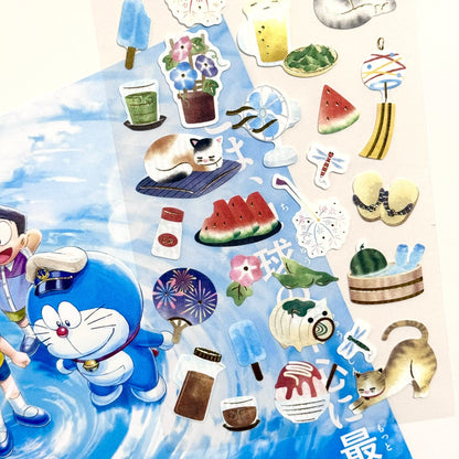 日本Active 夏・たび系列 - 貼紙  —— 夏日的貓咪