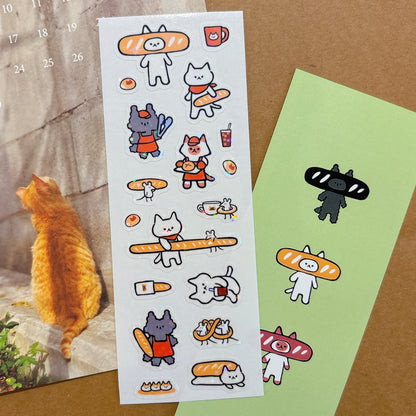 韓國插畫家썸켓츠 貼紙系列 - 貓咪法包